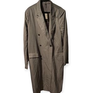 PrettyLittleThing Gray Pinstripe Blazer